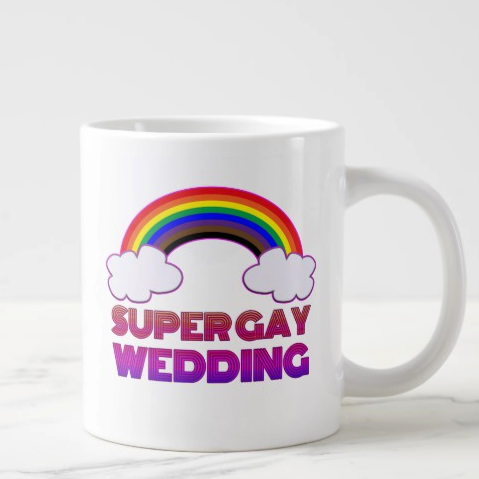 Super Gay Swag! Grab a coffee mug like this one, tote bag, or other super gay gear in our Zazzle shop. Proceeds help fund our podcast.